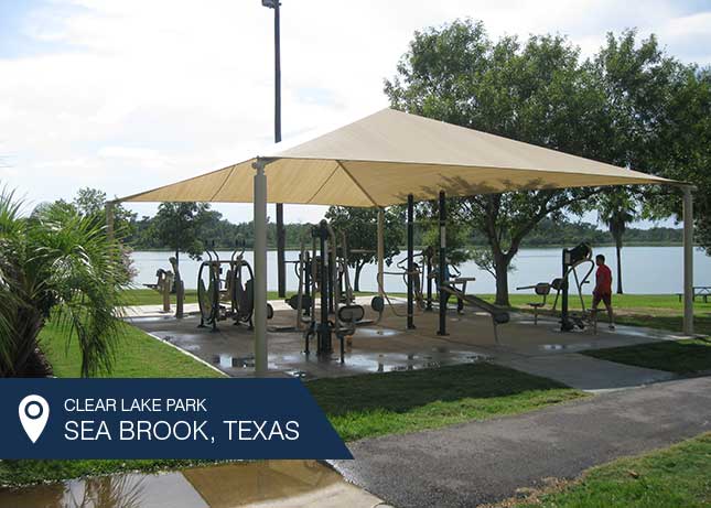 Outdoor Fitness Equipment in a park in Clearlake, TX by Kraftsman