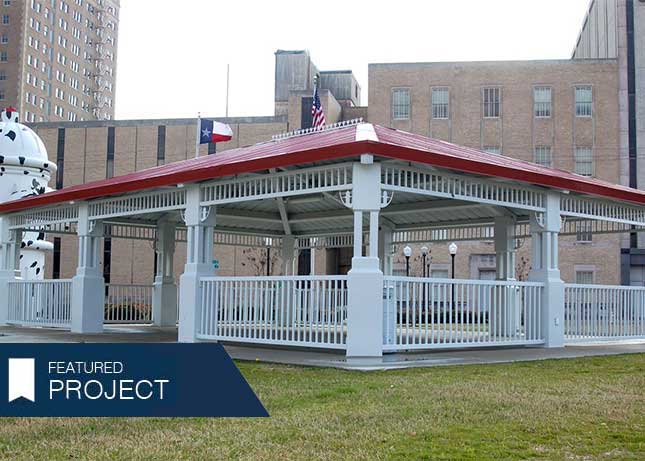 Beaumont Fire Museum shade pavilion installed by Kraftsman