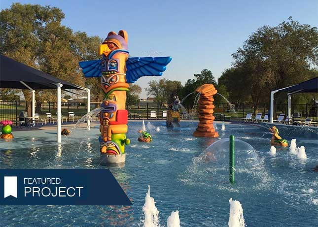 City of Seminole Doss Park Splash Park and pool equipment by Kraftsman