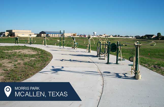 Morris Park Outdoor Fitness Equipment in McAllen, TX by Kraftsman