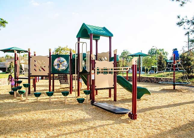 Expansive Play Structure in a park setting by Kraftsman