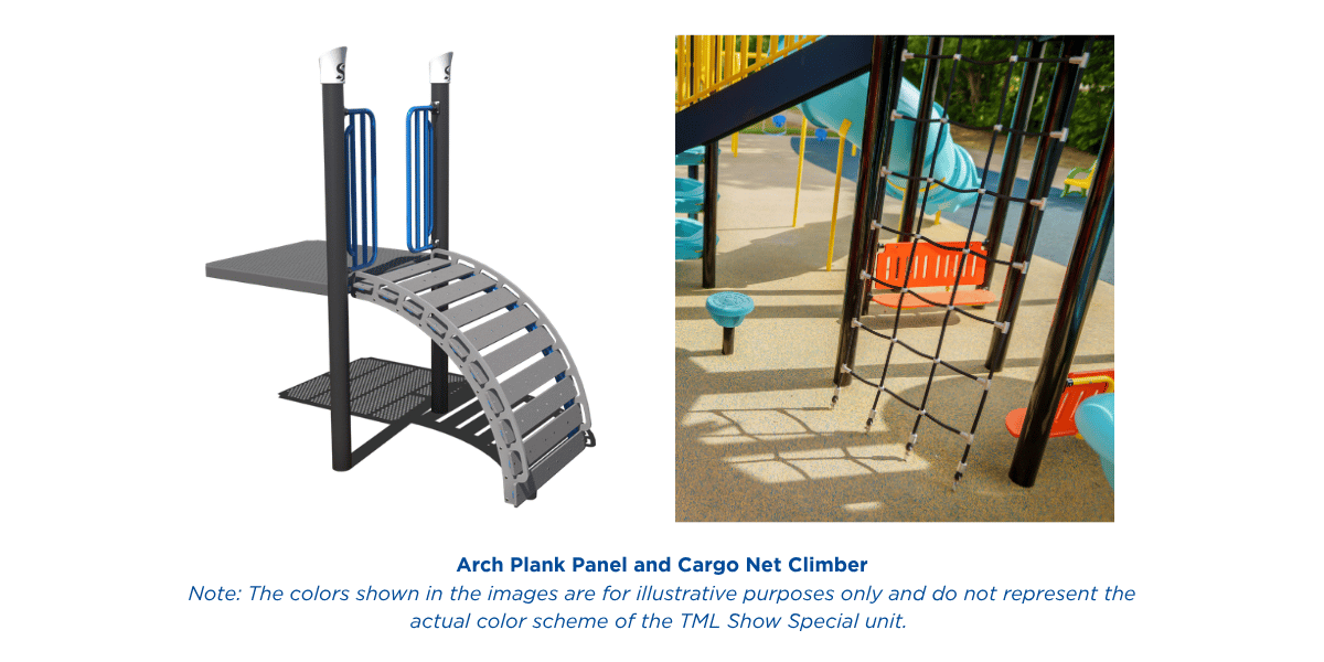 Arch Plank and Cargo Net Climber