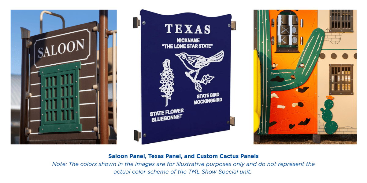 Saloon, Texas, and Cactus Panels
