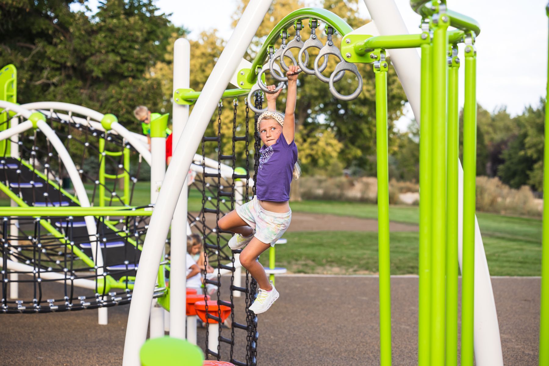 Child playing on playground
