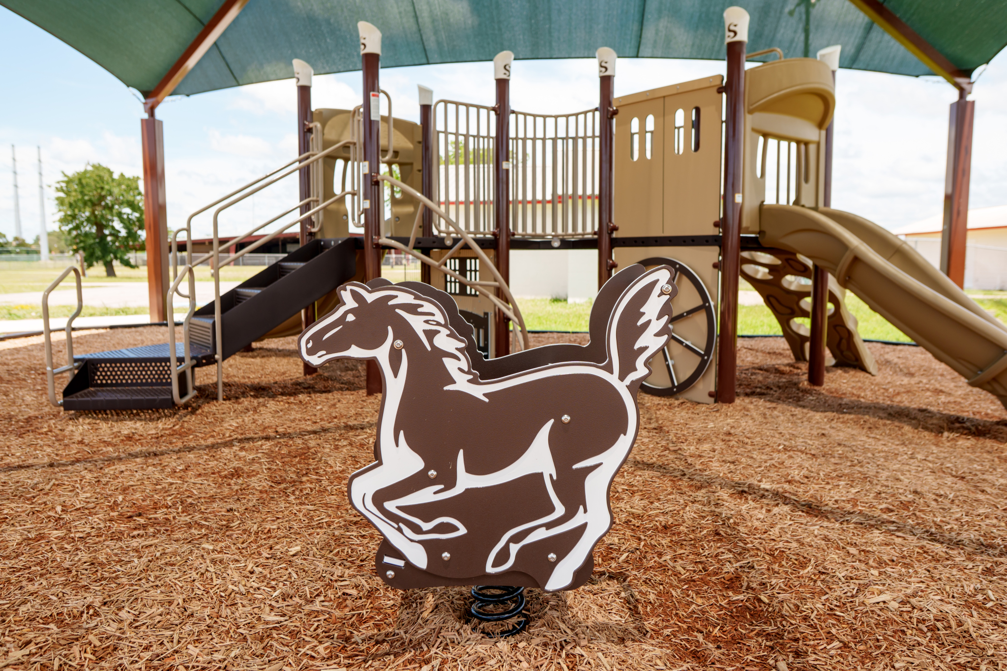 fireman-themed playground at Fireman's Park