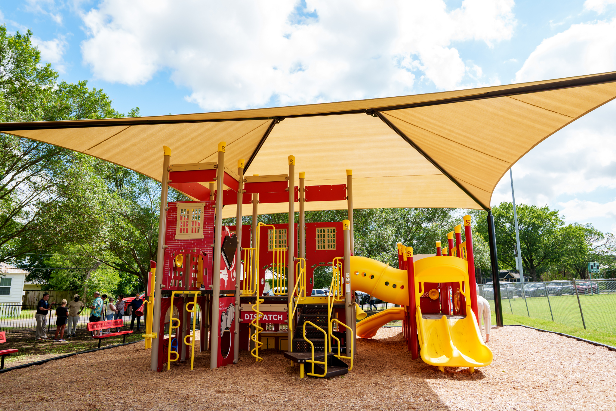 fireman-themed playground at Fireman's Park